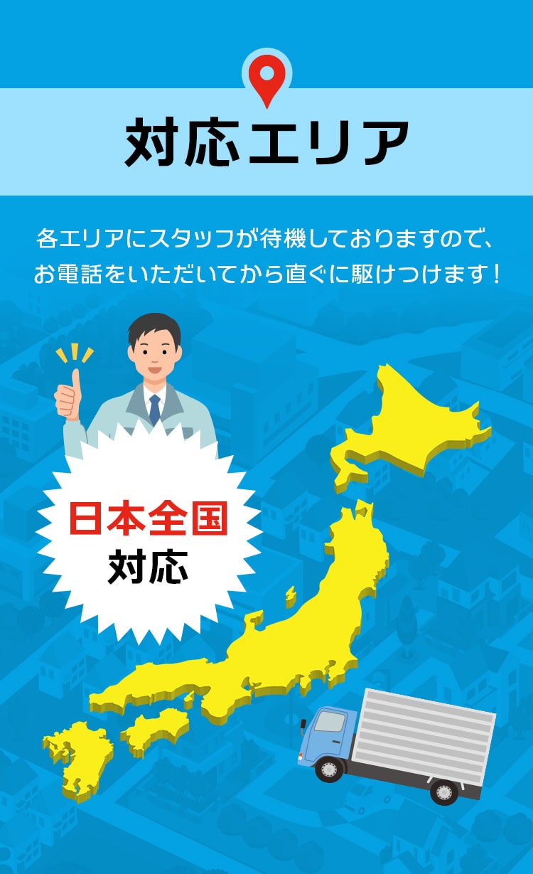 対応エリア：日本全国対応